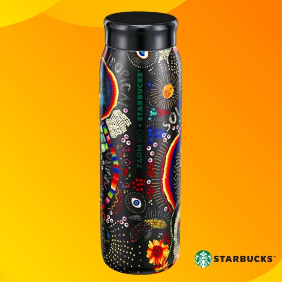 Starbucks Other - Starbucks + FARM Rio Black Vacuum Insulated Water Bottle Tumbler Summer '25 NWT!